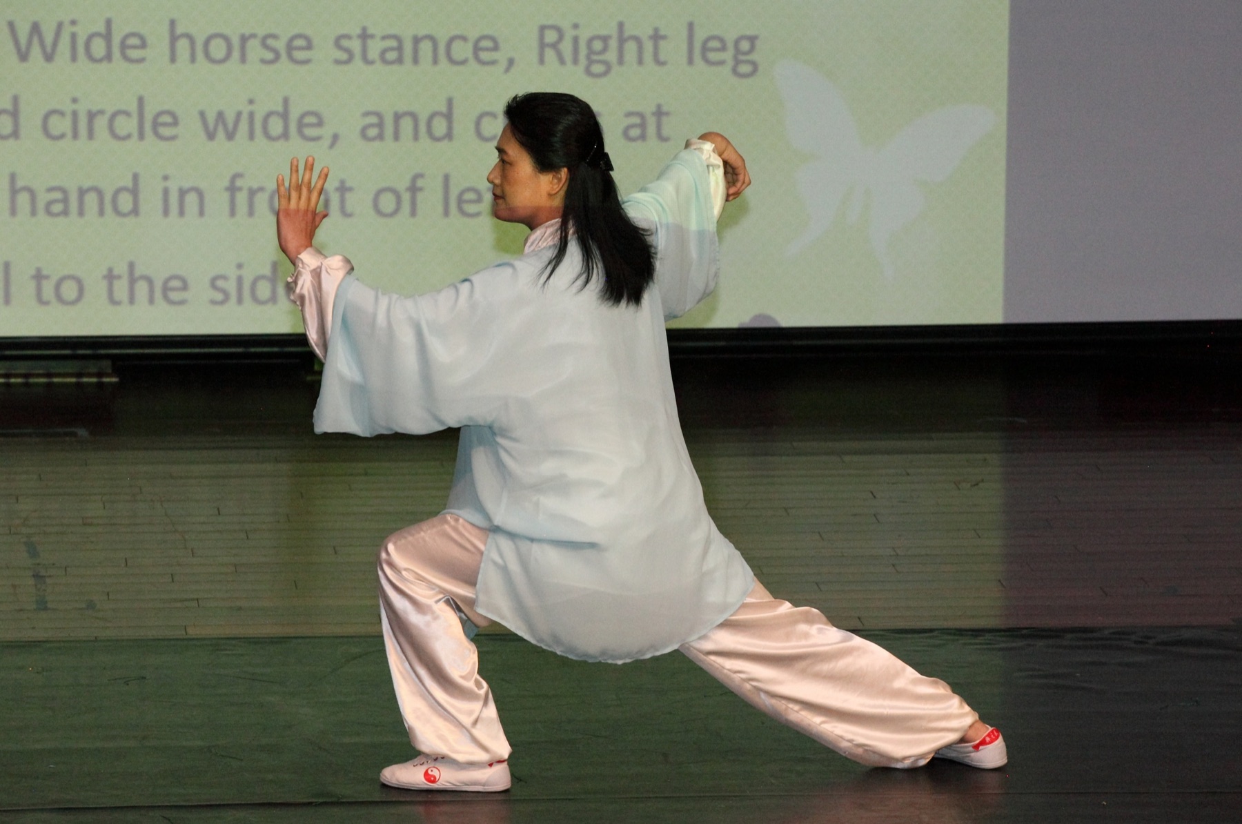 Community members practicing Tai Chi together